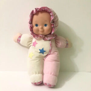 Vintage  HK City Toys Soft Baby Doll Plush 14 Inch Tall Puffalump Style Doll TLC